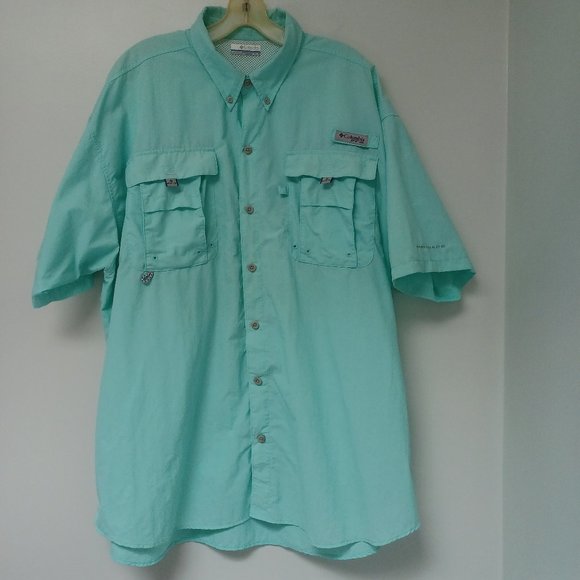 Columbia Other - SOLD!Columbia PFG Omni-Shade Fishing Shirt, Vented Back, Light Turquoise, XL